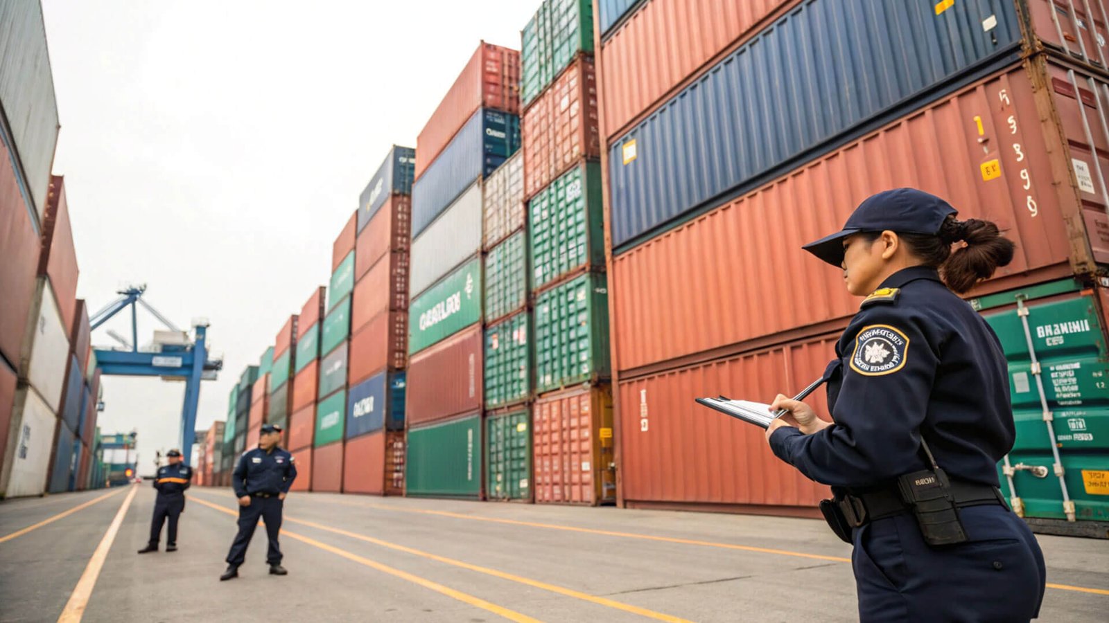A forklift moving pallets in a warehouse