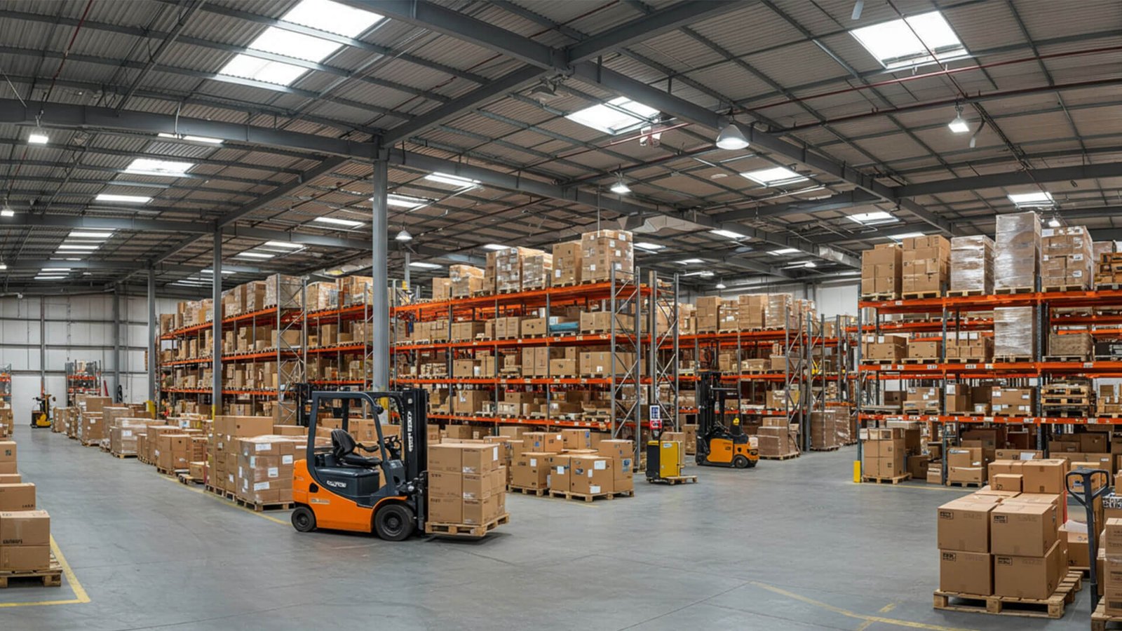 A flowchart showing the sea freight process from a China factory to a U.S. warehouse