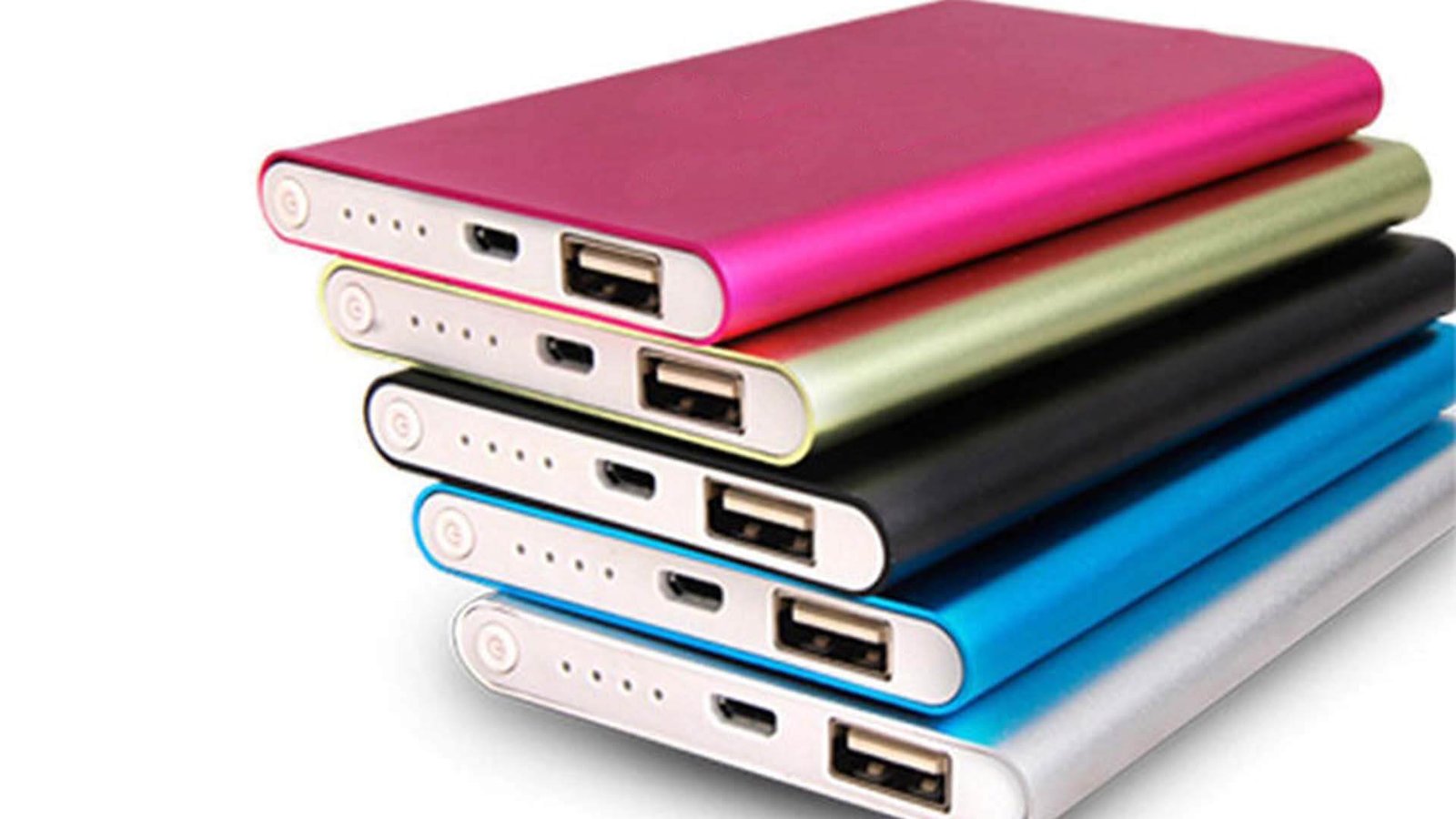 A pallet of power banks being loaded into a container