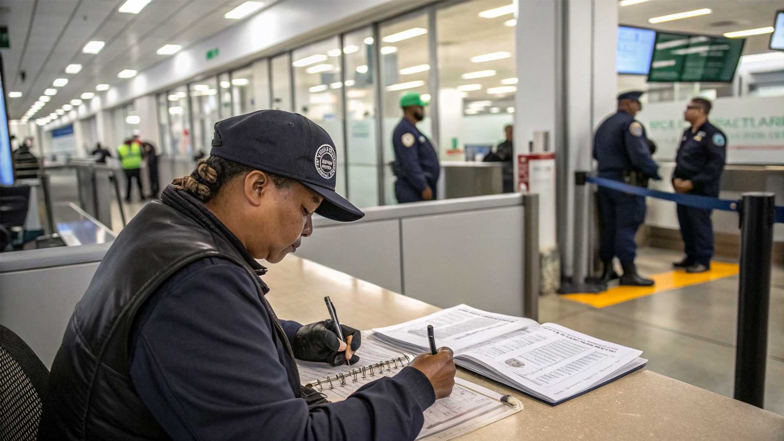 Two people shaking hands over a table with documents, representing an agent agreement