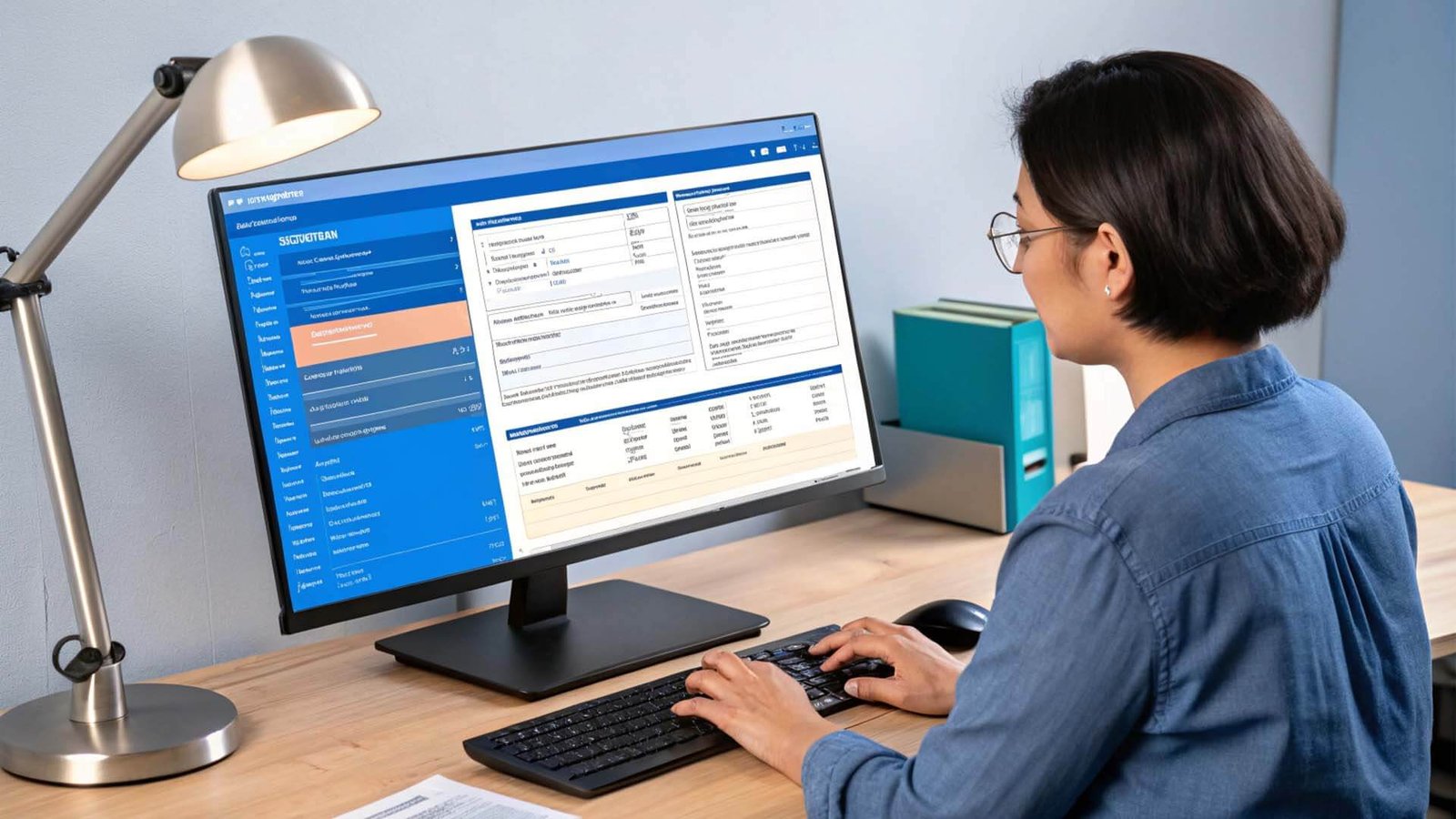 A person searching for an HTS code on a computer