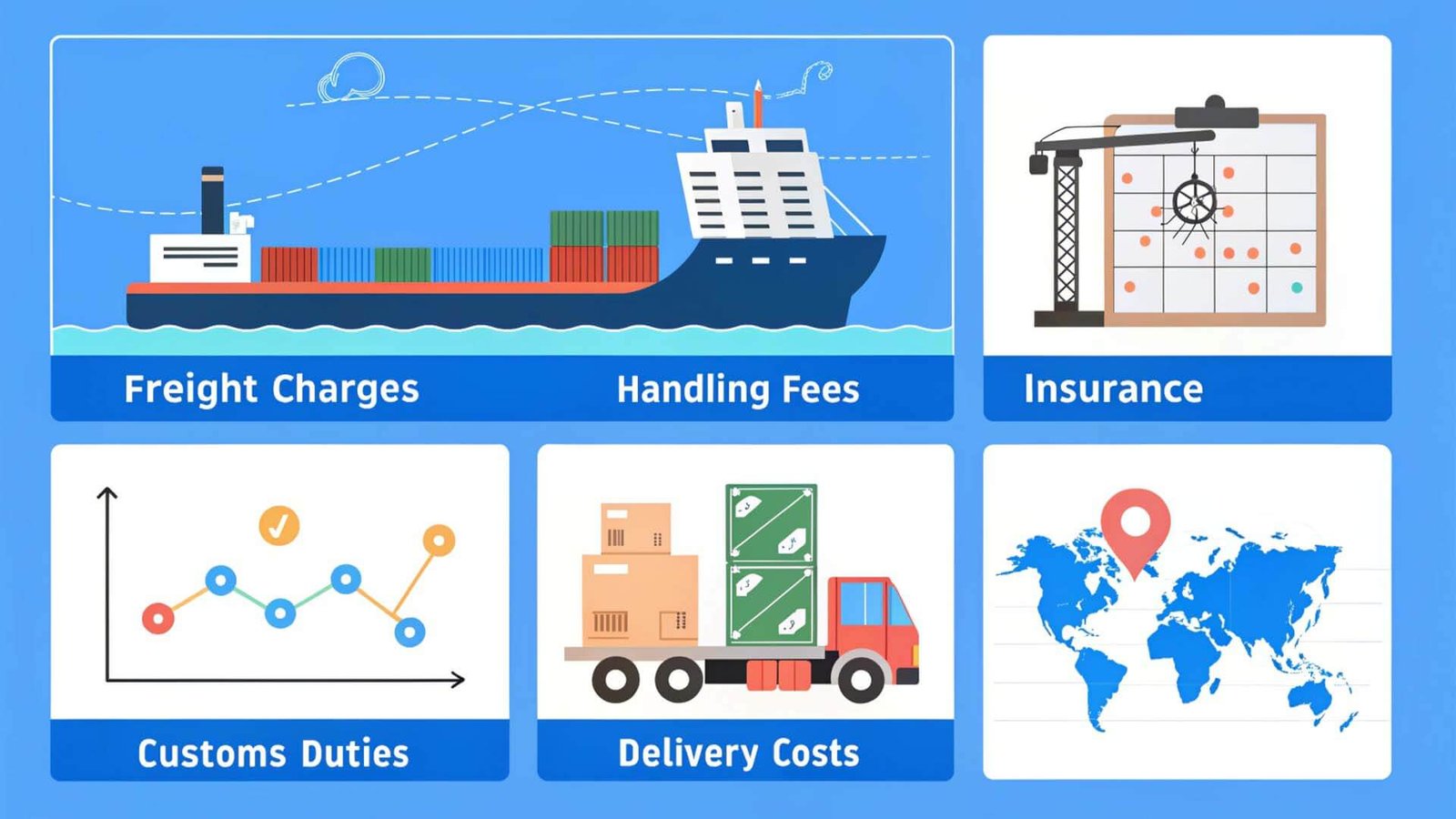 Common shipping charges breakdown