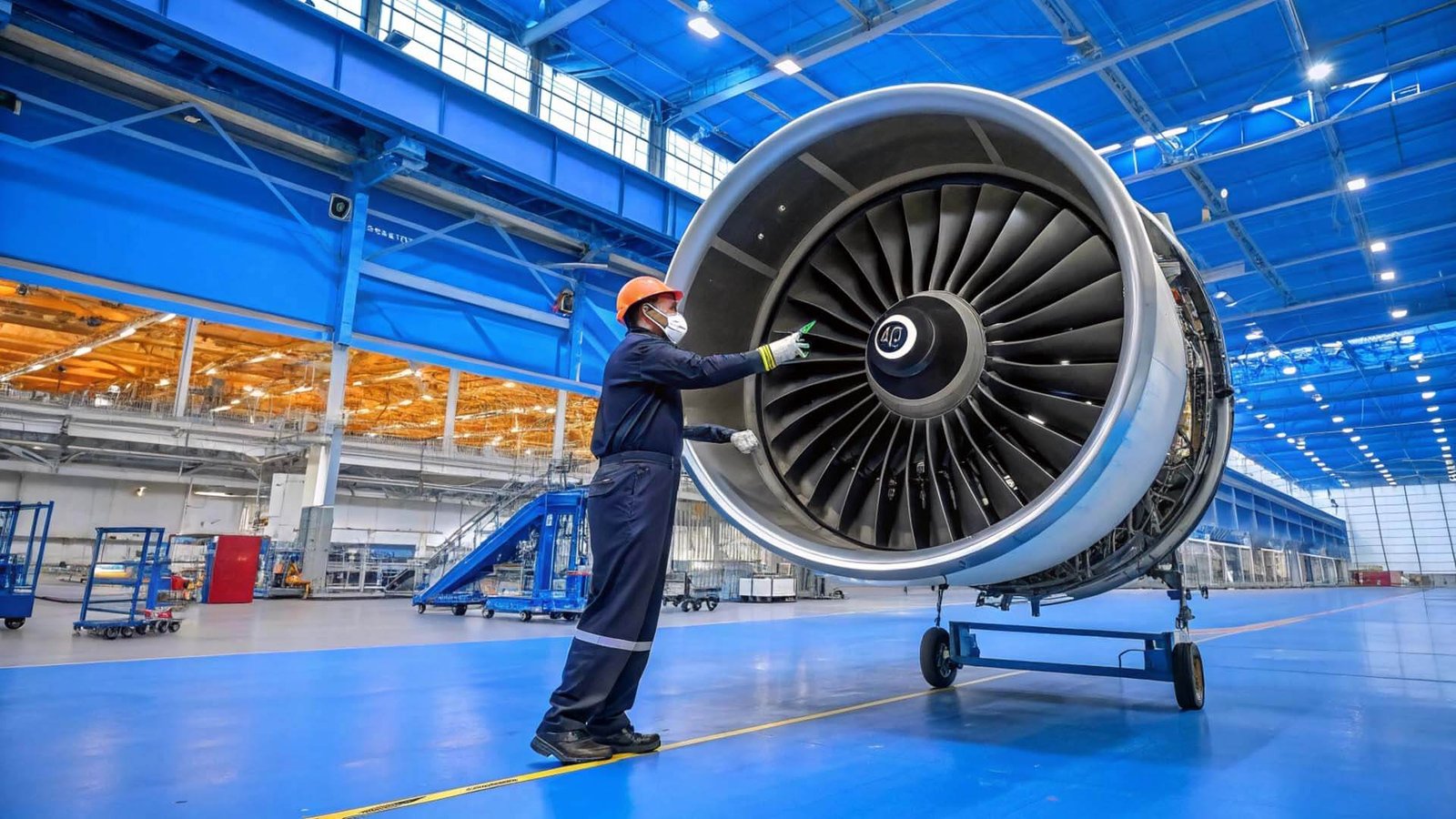 urgent air-critical aerospace part being handled with care