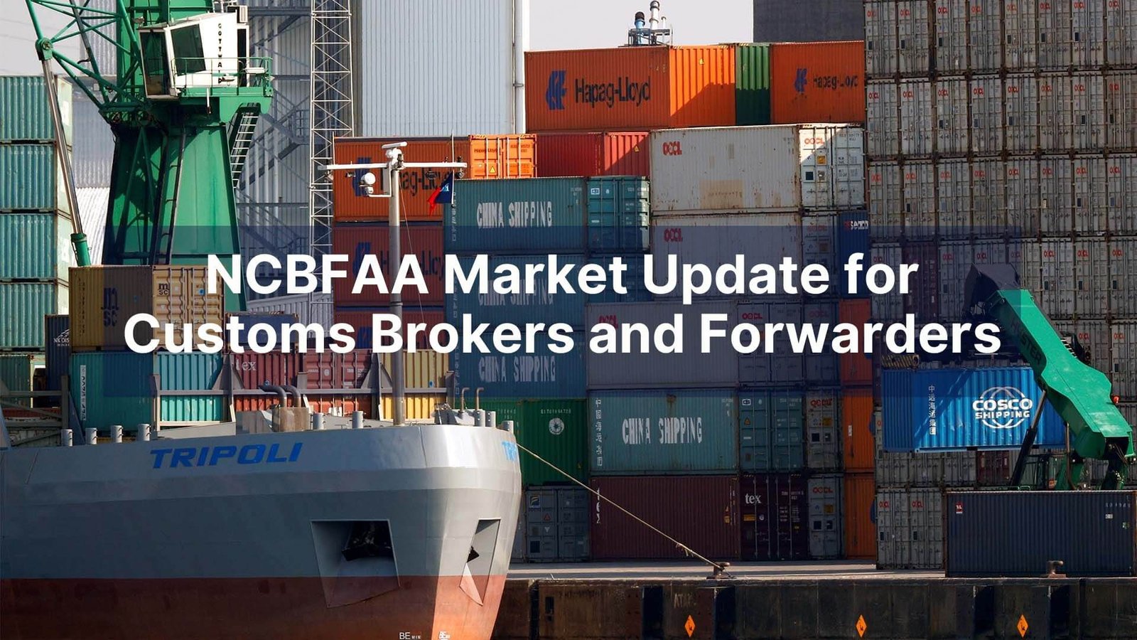 NCBFAA Market Update for Customs Brokers and Forwarders
