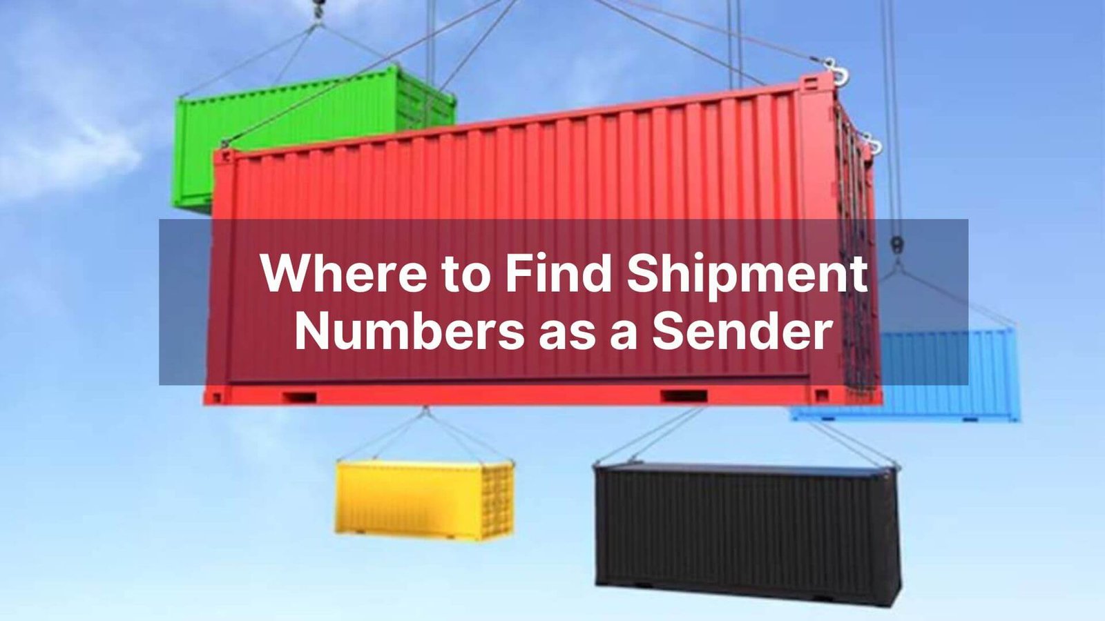 Where to Find Shipment Numbers as a Sender