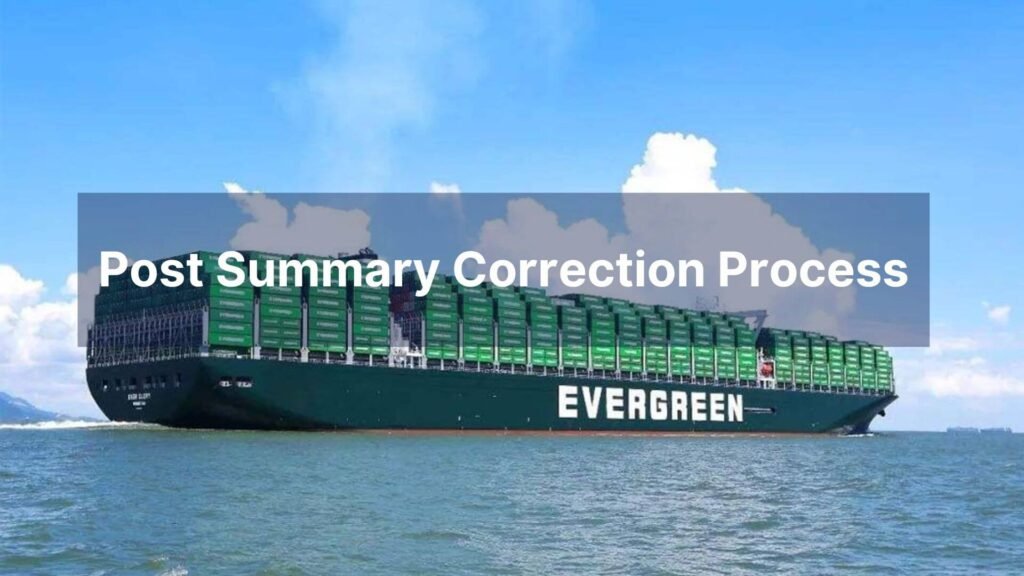 Post Summary Correction Process