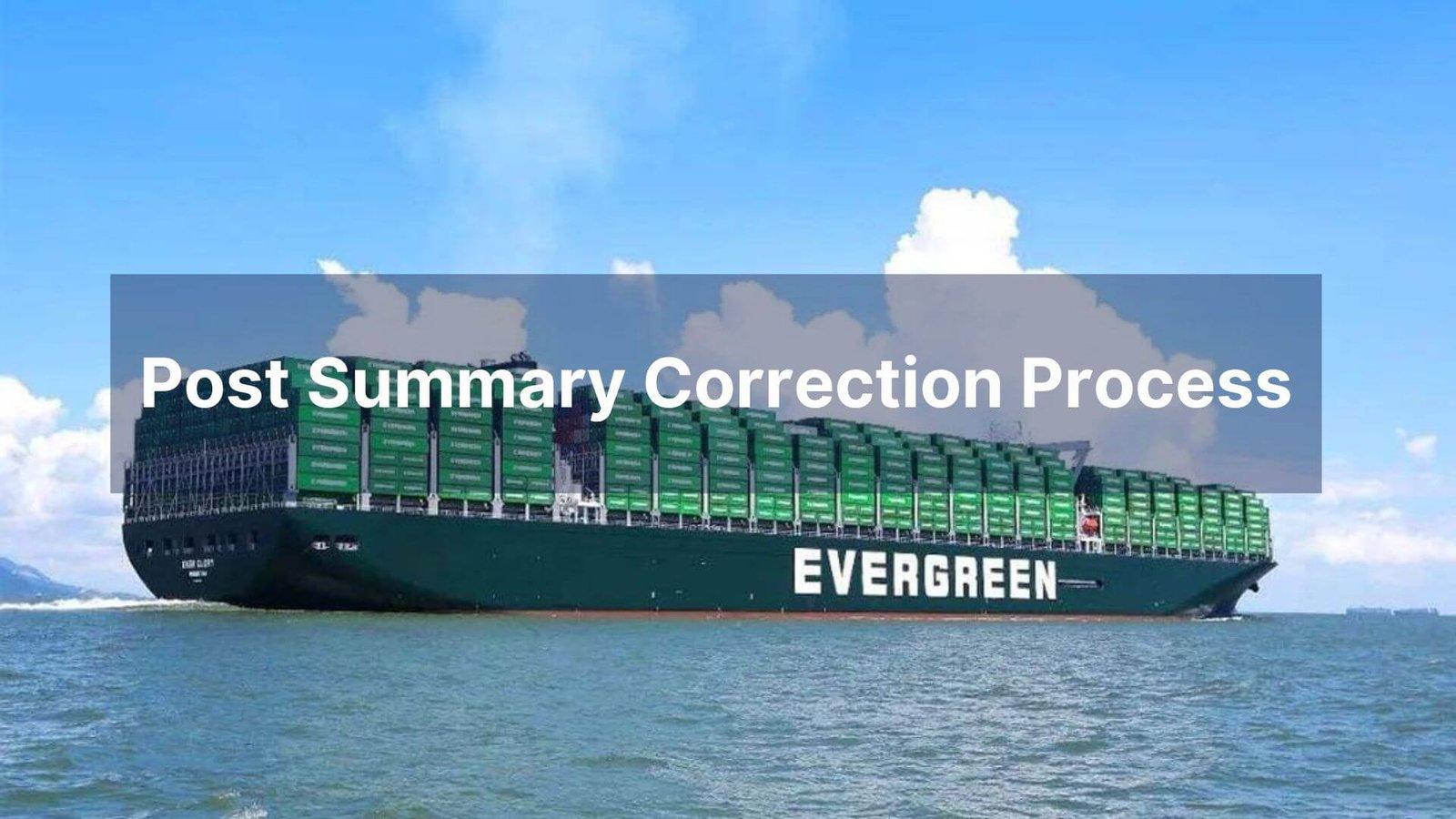 Post Summary Correction Process