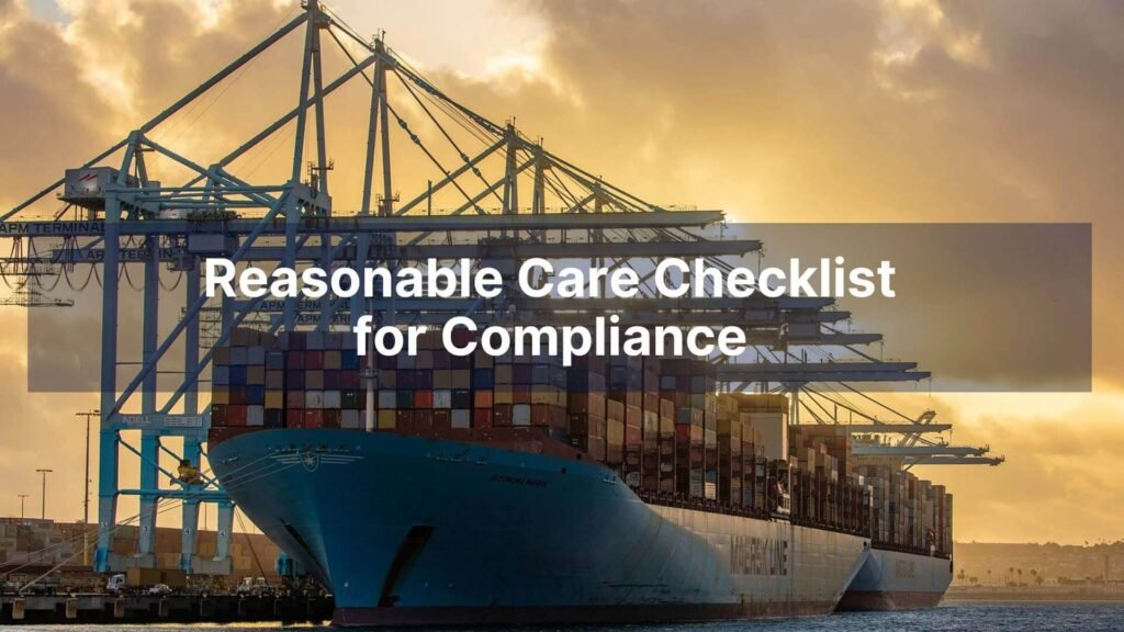 Reasonable Care Checklist for Compliance