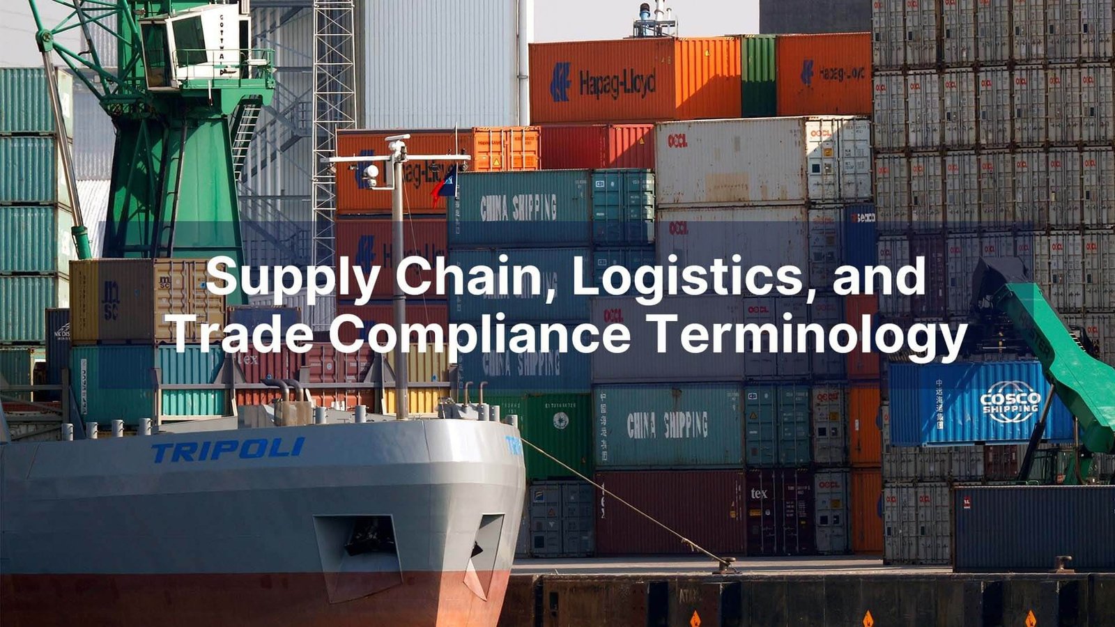 Supply Chain, Logistics, and Trade Compliance Terminology