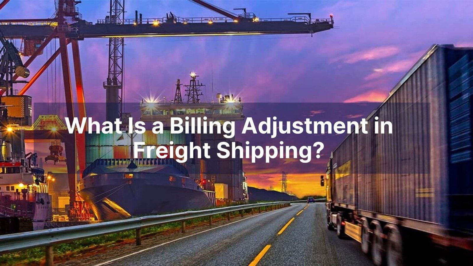 What Is a Billing Adjustment in Freight Shipping